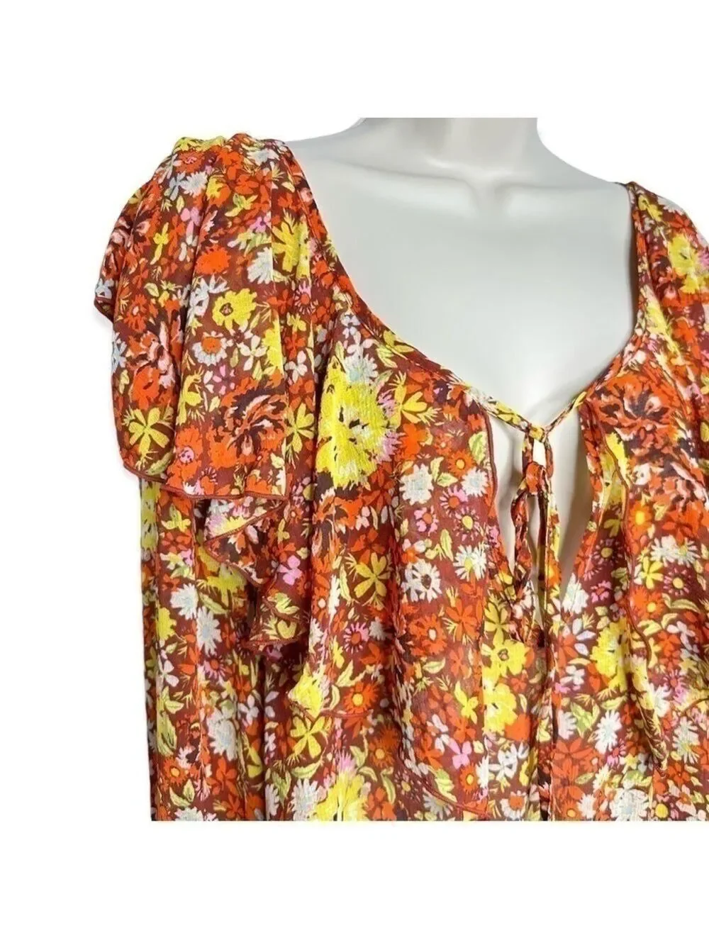 Intimately Free People Floral Lace Bodysuit Size L